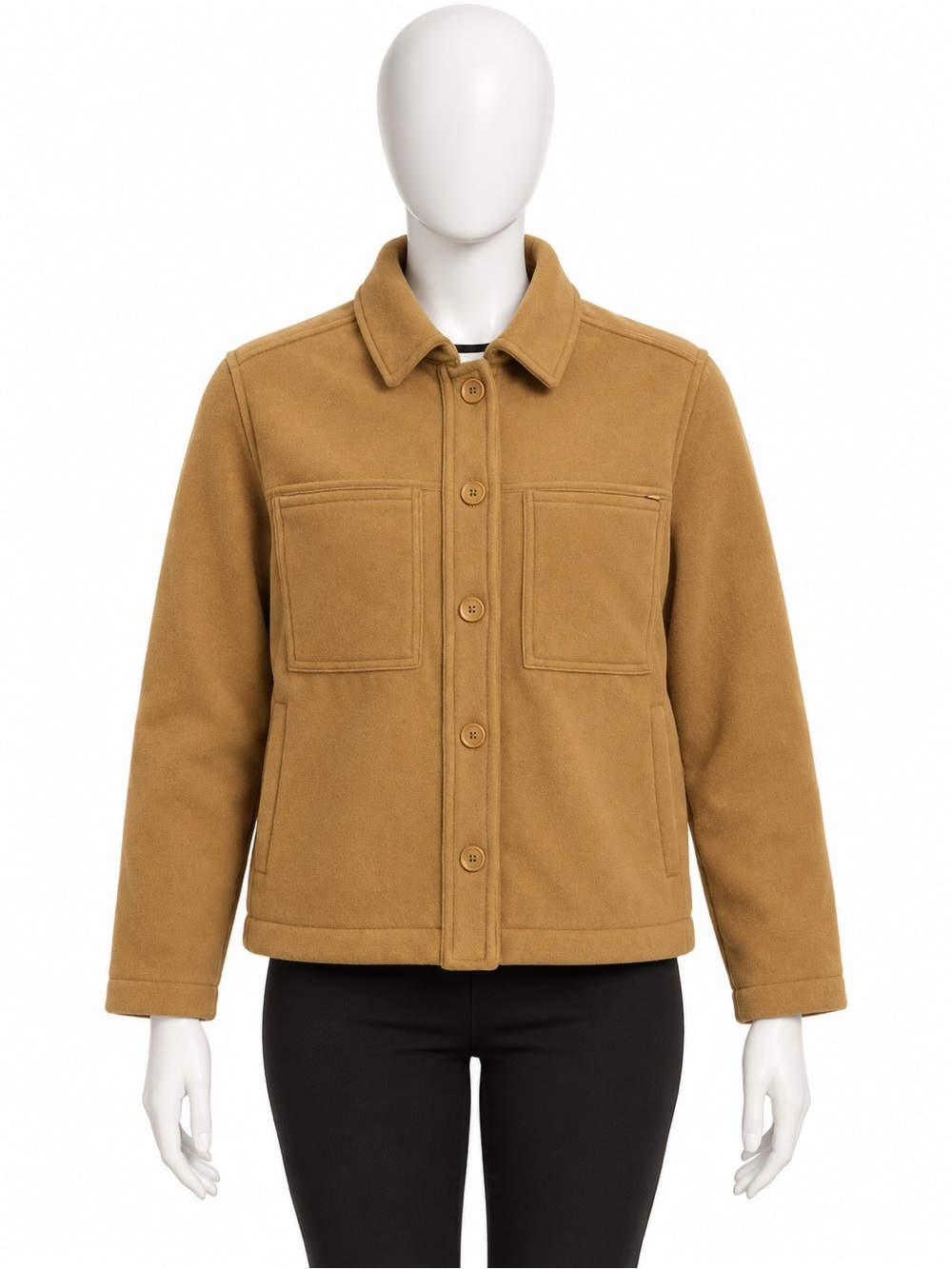 Mondetta women Camel-Tone Button-Front Pea Coat